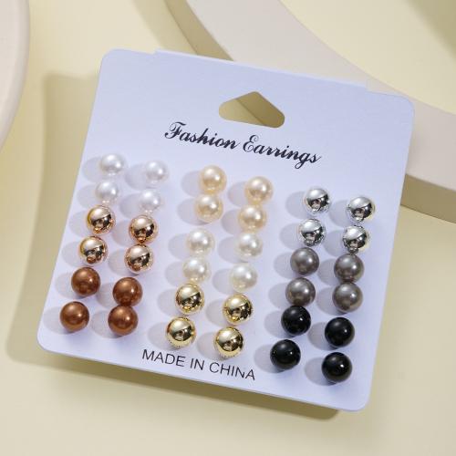 Crystal Jewelry Earring, Zinc Alloy, with Crystal & Plastic Pearl, fashion jewelry & for woman 