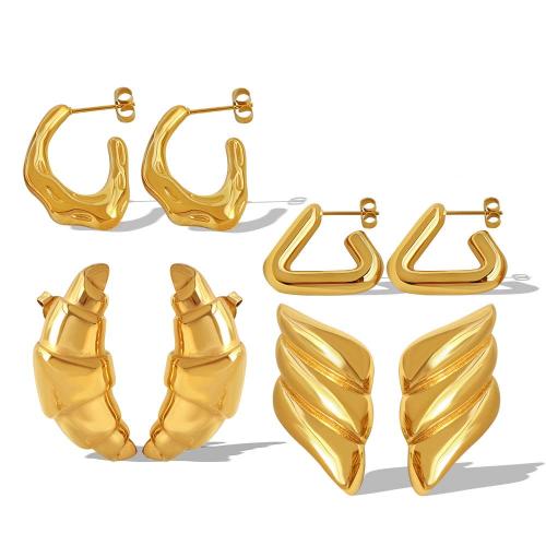 Titanium Steel Earrings, plated, fashion jewelry 