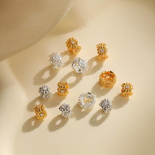Sterling Silver Spacer Beads, 925 Sterling Silver, DIY & micro pave cubic zirconia 