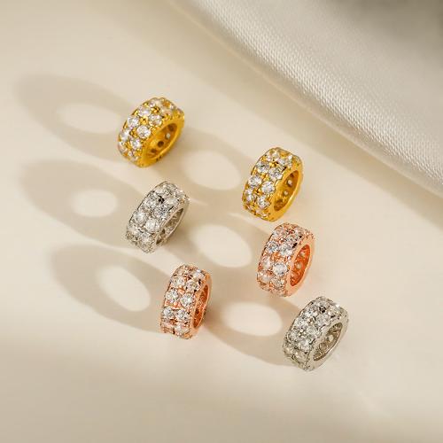 Sterling Silver Spacer Beads, 925 Sterling Silver, DIY & micro pave cubic zirconia 