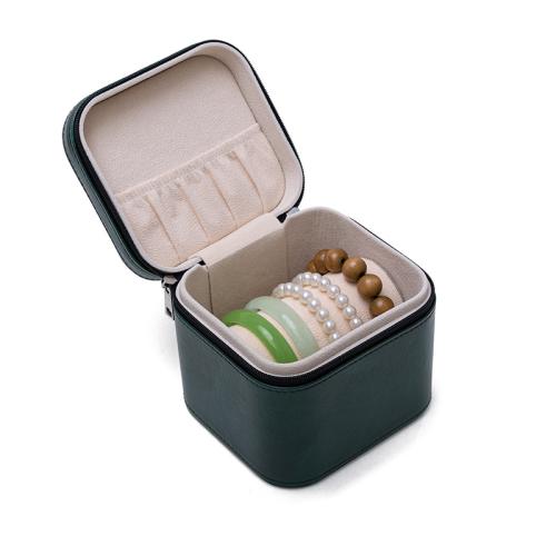 Leather Bracelet Boxes, Flocking Fabric, with Plastic & PU Leather, durable & dustproof [