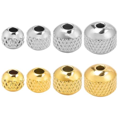 Edelstahl Perlen, 304 Edelstahl, Vakuum-Ionen-Beschichtung, Modeschmuck & DIY & verschiedene Größen vorhanden, keine, verkauft von PC
