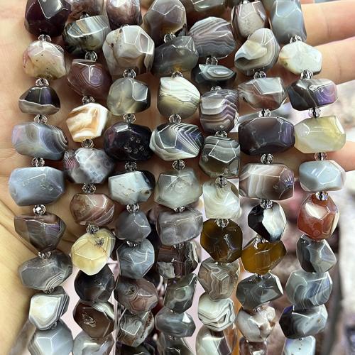 Natürliche Botswana Achat Perlen, Klumpen, Modeschmuck & DIY, gemischte Farben, 13x18mm, Länge:ca. 38 cm, verkauft von Strang