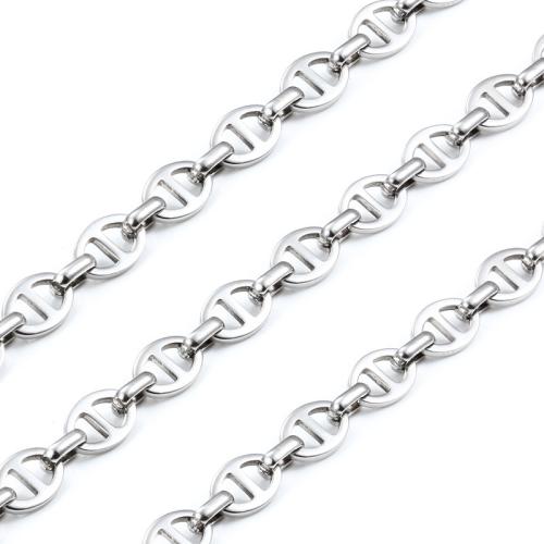 Мода нержавеющей стали ожерелье цепь, Нержавеющая сталь 304, DIY, Приблизительно 5м/сумка, продается сумка