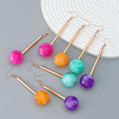 Resin Zinc Alloy Earring, with Resin, Lollipop, plated, fashion jewelry & for woman [