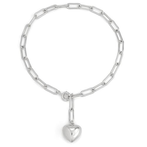 Verkupferter Kunststoff Halskette, mit Eisenkette, plattiert, für Frau, keine, Länge:45 cm, verkauft von PC