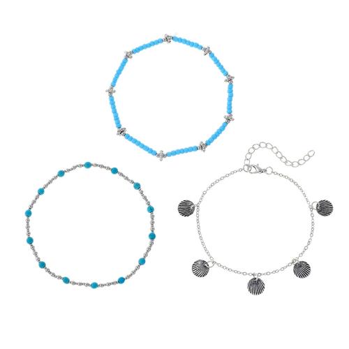 Bracelets Bijoux en verre, alliage de zinc, avec Seedbead, Placage, trois pièces & styles différents pour le choix & pour femme, plus de couleurs à choisir Environ 18-32 cm, Vendu par fixé