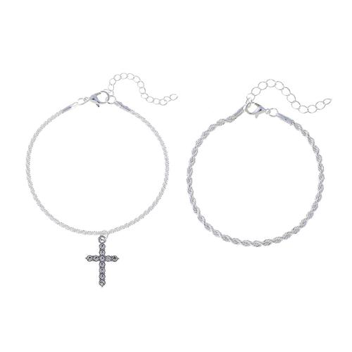 Rhinestone Zinc Alloy Jewelry Set, 2 pieces & for woman & with rhinestone [