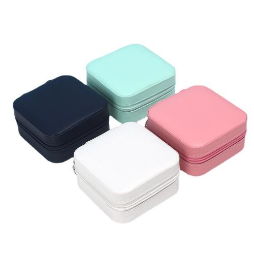 Caja Joyería de Múltiples Funciones , Cuero de PU, Portátil & Sostenible & multifuncional, más colores para la opción, 100x100x50mm, Vendido por UD
