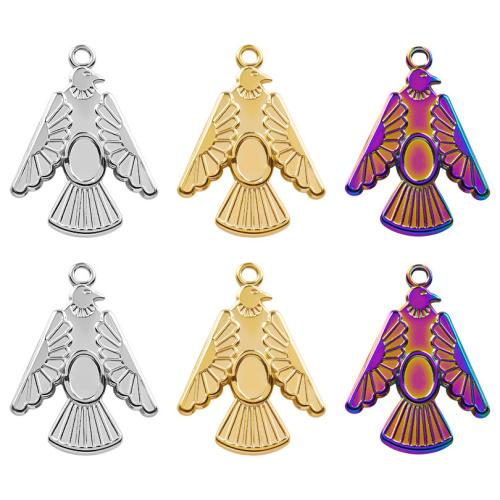 Stainless Steel Pendant Setting, 304 Stainless Steel, Eagle, Vacuum Ion Plating, fashion jewelry & DIY 