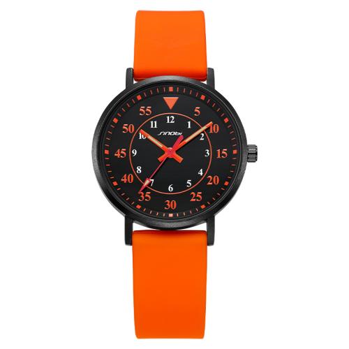 Uhrenarbänder für Frauen, Glas, mit Silikon, Lebenswasserbeständig & Modeschmuck & japanische Uhr-Bewegung, keine, Länge:ca. 19 cm, verkauft von PC