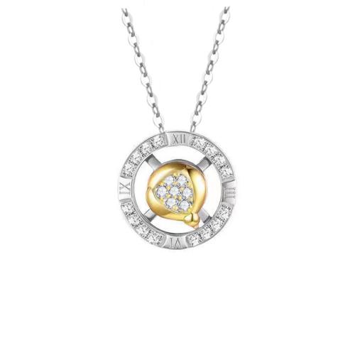 Cubic Zircon Micro Pave Brass Necklace, with 5cm extender chain, fashion jewelry & micro pave cubic zirconia & for woman Approx 40 cm 