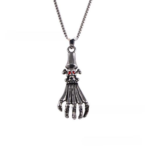 Edelstahl Schmuck Halskette, 304 Edelstahl, Hand, Modeschmuck & verschiedene Stile für Wahl & für den Menschen, keine, verkauft von PC