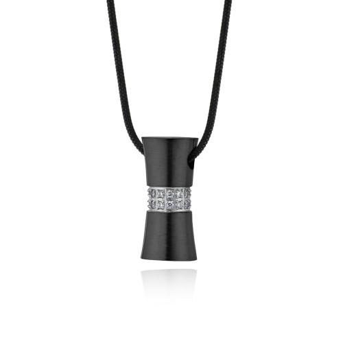 Edelstahl Schmuck Halskette, 304 Edelstahl, Vakuum-Ionen-Beschichtung, Modeschmuck & verschiedene Stile für Wahl & Micro pave Zirkonia & für den Menschen, keine, verkauft von PC