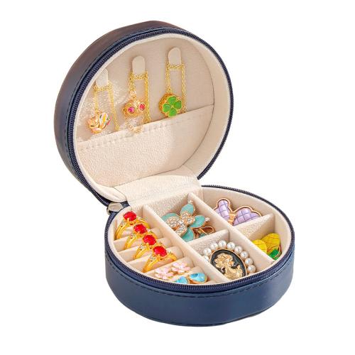 Boîte à bijoux multifonctions, cuir PU, avec Flocage de tissu, Portable & durable & Anti-poussière, plus de couleurs à choisir Vendu par PC