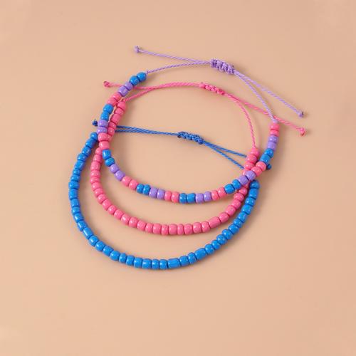 Glass Seed Beads Bracelets, Seedbead, with Taiwan Thread, Unisex Approx 16-30 cm [
