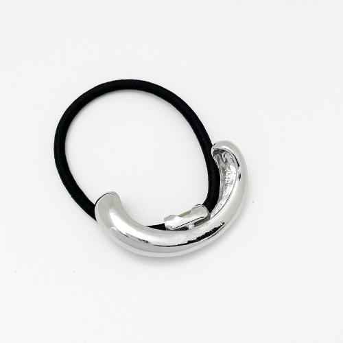 Ponytail Holder, Zinc Alloy, with Rubber Band, for woman [