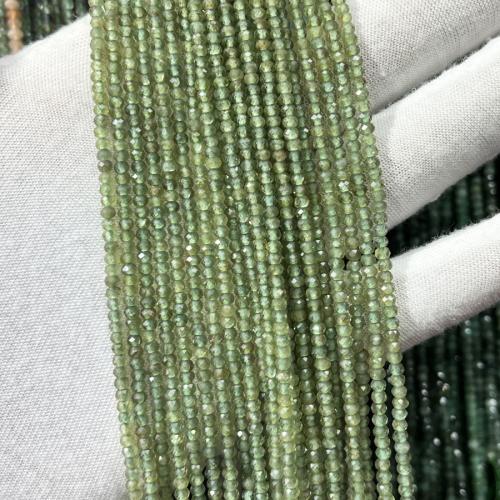 Apatit Perlen, Apatite, Abakus,Rechenbrett, Modeschmuck & DIY & facettierte, grün, 2x3mm, Länge:ca. 38 cm, verkauft von Strang