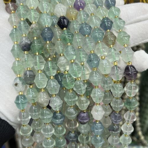 Fluorit Perlen, Buntes Fluorit, Modeschmuck & DIY, gemischte Farben, 10x11mm, Länge:ca. 38 cm, verkauft von Strang[