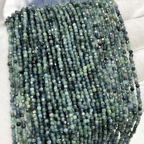Natürliche Kyanit Perlen, Cyanit, Quadrat, Modeschmuck & DIY & facettierte, gemischte Farben, 2.5mm, Länge:ca. 38 cm, verkauft von Strang