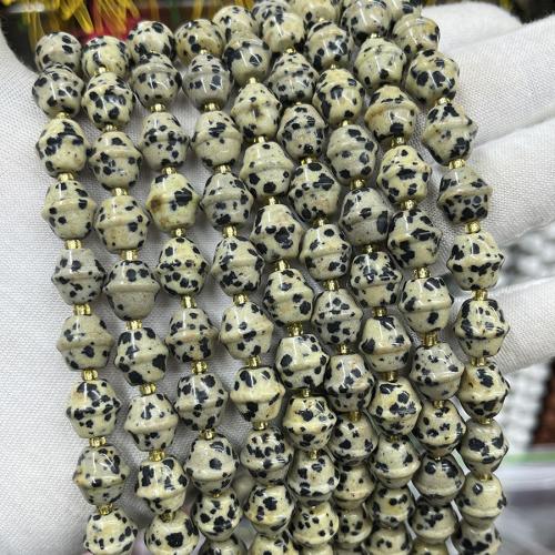 Dalmatinische Perlen, Dalmatiner, Modeschmuck & DIY, gemischte Farben, 10x11mm, Länge:ca. 38 cm, verkauft von Strang