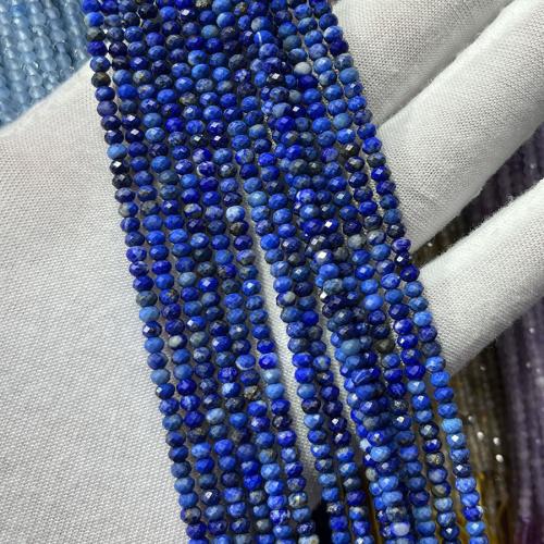 Perles de pierre lasurite naturelles, Lapis lazuli, abaque, bijoux de mode & DIY & facettes, couleur de lapis-lazuli Environ 38 cm, Vendu par brin