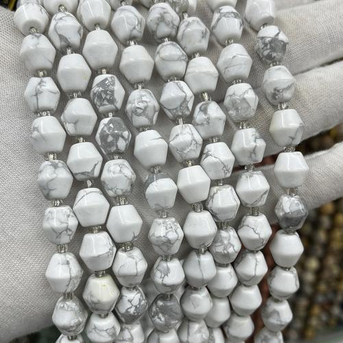 Perles en Turquoise naturelle, Magnésite, bijoux de mode & DIY, blanc Environ 38 cm, Vendu par brin