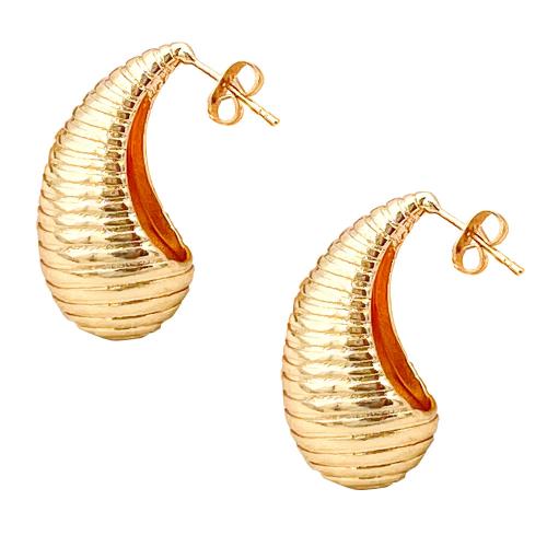 Brass Stud Earring, Teardrop, plated, fashion jewelry & for woman 