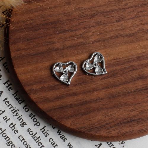 Stainless Steel Pendant Setting, 316L Stainless Steel, Heart, DIY Approx [