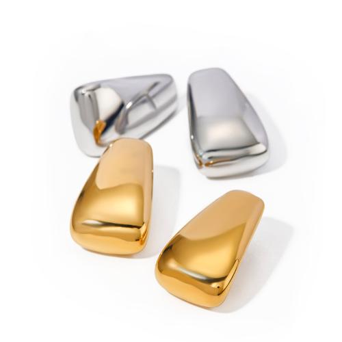 Edelstahl Stud Ohrring, 304 Edelstahl, Vakuum-Ionen-Beschichtung, Modeschmuck & für Frau, keine, 32.5x20mm, verkauft von Paar