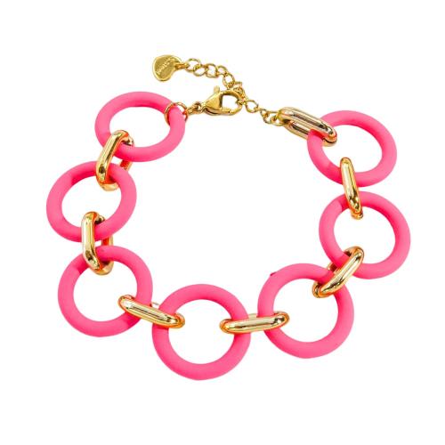 Acrylic Bracelets, 304 Stainless Steel, with Acrylic, with 3cm extender chain, Vacuum Ion Plating, fashion jewelry & for woman cm 