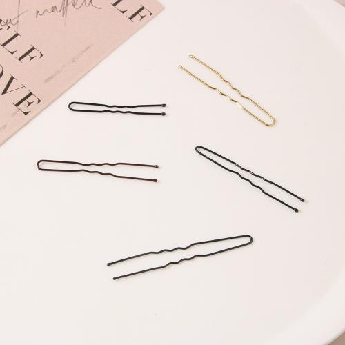 Zinc Alloy U-Type Hair Clip, stoving varnish & for woman 