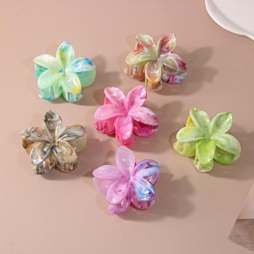Hair Claw Clips, Plastic, Flower, stoving varnish, for woman 80mm 