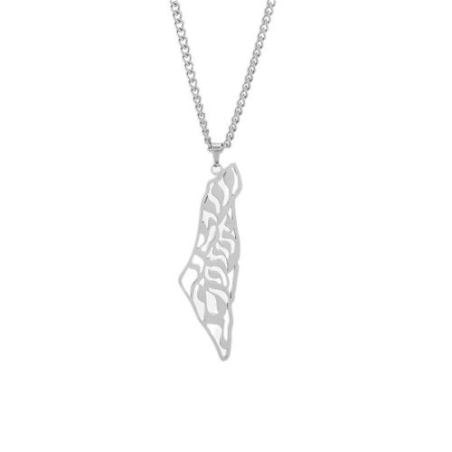 Stainless Steel Jewelry Necklace, 304 Stainless Steel, plated & for woman, silver color Approx 41-50 cm 