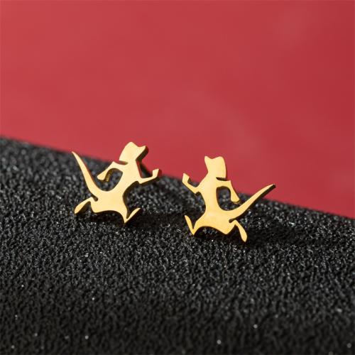Stainless Steel Stud Earring, 304 Stainless Steel, Dog, fashion jewelry & for woman 