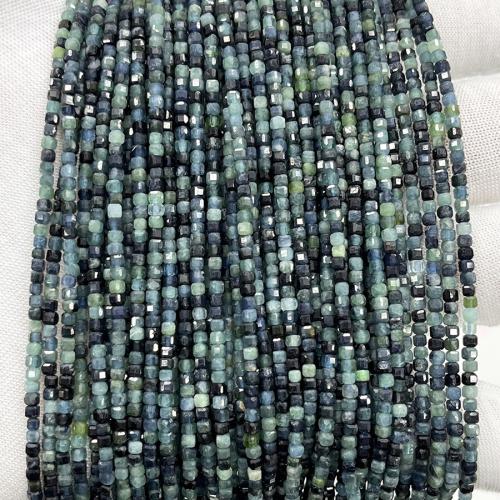 Natural Kyanite Beads, Square, fashion jewelry & DIY & faceted, mixed colors, 2.5mm Approx 38 cm 