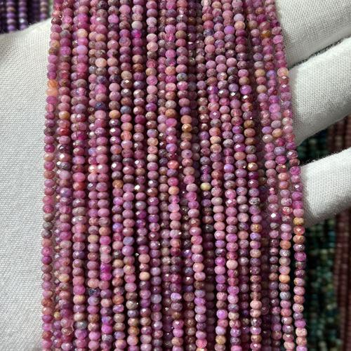 Natural Ruby Stones, Abacus, fashion jewelry & DIY & faceted, mixed colors Approx 38 cm 