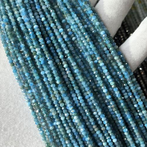 Apatite perles nature, Apatites, abaque, bijoux de mode & DIY & facettes, bleu Environ 38 cm, Vendu par brin