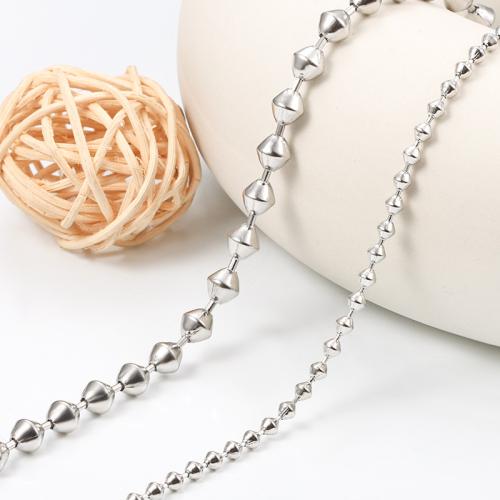 Edelstein Perlen Kette, 304 Edelstahl, DIY & verschiedene Größen vorhanden, ca. 2m/Tasche, verkauft von Tasche