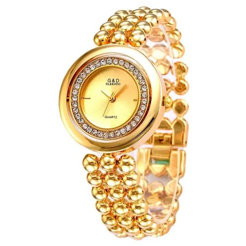 Women Wrist Watch, Glass, Singaporean movement & Life water resistant & fashion jewelry & for woman & with rhinestone Dial x8mm 