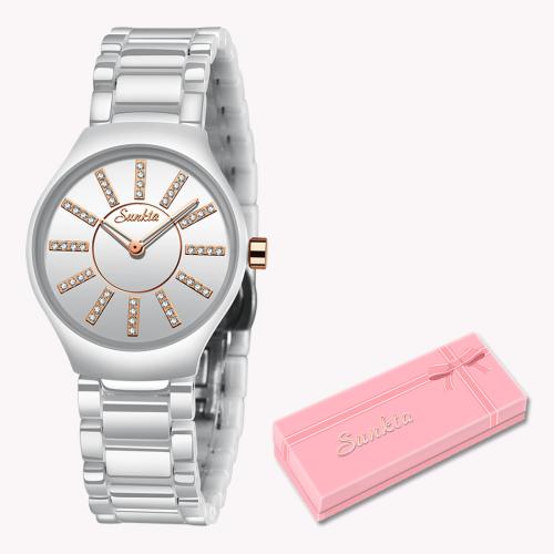 Women Wrist Watch, Glass, Life water resistant & fashion jewelry & Chinese movement & multifunctional & for woman Approx 18 cm 