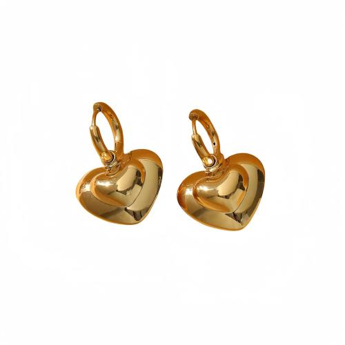 Huggie Hoop Drop Ohrringe, 304 Edelstahl, Herz, plattiert, für Frau, keine, verkauft von Paar