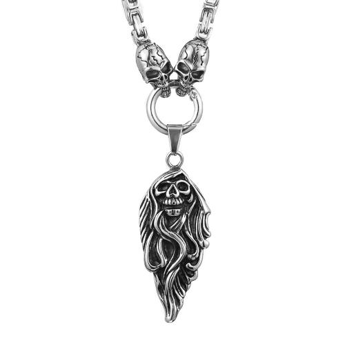 Титан ожерелье ювелирных изделий, титан, полированный, разный размер для выбора & Мужский, оригинальный цвет, продается PC