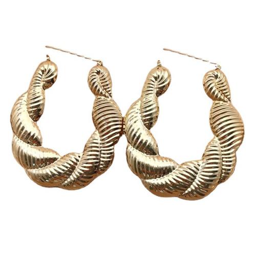 Iron Drop Earring, plated, for woman, golden 