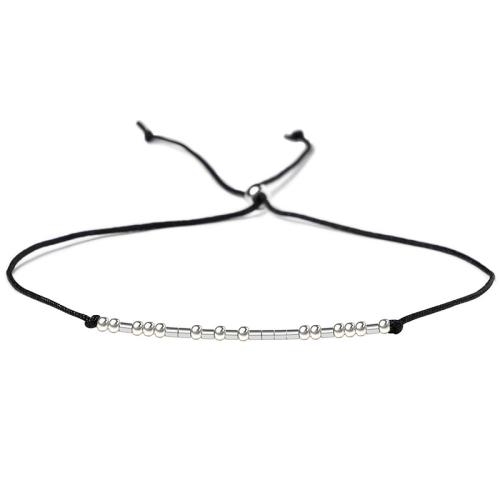 Fashion Create Wax Cord Bracelets, 304 Stainless Steel, with Wax Cord, Unisex original color cm 