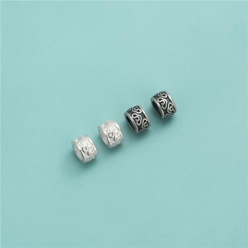 Sterling Silber Spacer Perlen, 925 Sterling Silber, Rondell, DIY, keine, 6.8x4.5mm, Bohrung:ca. 4.2mm, verkauft von PC