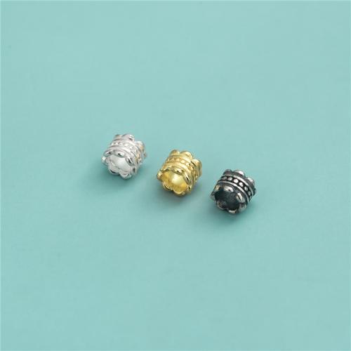 Sterling Silber Spacer Perlen, 925er Sterling Silber, Vintage & DIY, keine, 4.6x3.5mm, Bohrung:ca. 3mm, verkauft von PC