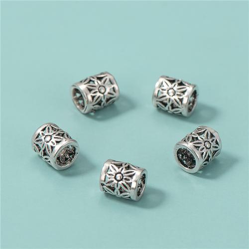Sterling Silver Spacer Beads, 925 Sterling Silver, Round Bugle, vintage & DIY & with flower pattern & hollow Approx 3.2mm 