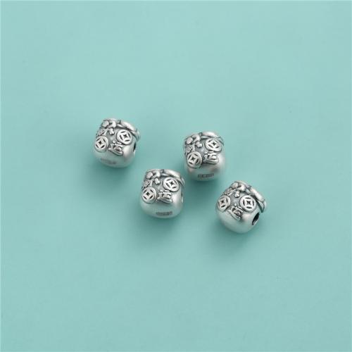 Sterling Silver Spacer Beads, 925 Sterling Silver, Money Bag, DIY Approx 3.2mm 