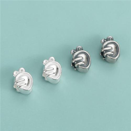 Sterling Silver Spacer Beads, 925 Sterling Silver, Carrot, DIY Approx 3.2mm 